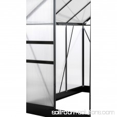 Ogrow Aluminium Lean-To Greenhouse 25 Sq. Ft. With Sliding Door And Roof Vent, 6' x 4' x 7' 563016357